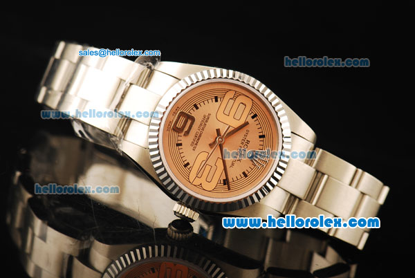 Rolex Air King Automatic Movement Full Steel with ETA Coating Case and Orange Dial - Click Image to Close